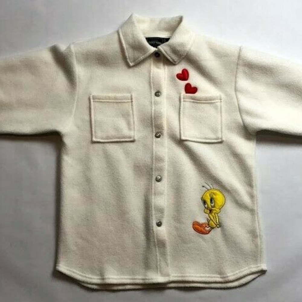 Classic Looney Tunes Vintage Tweety Bird Button up